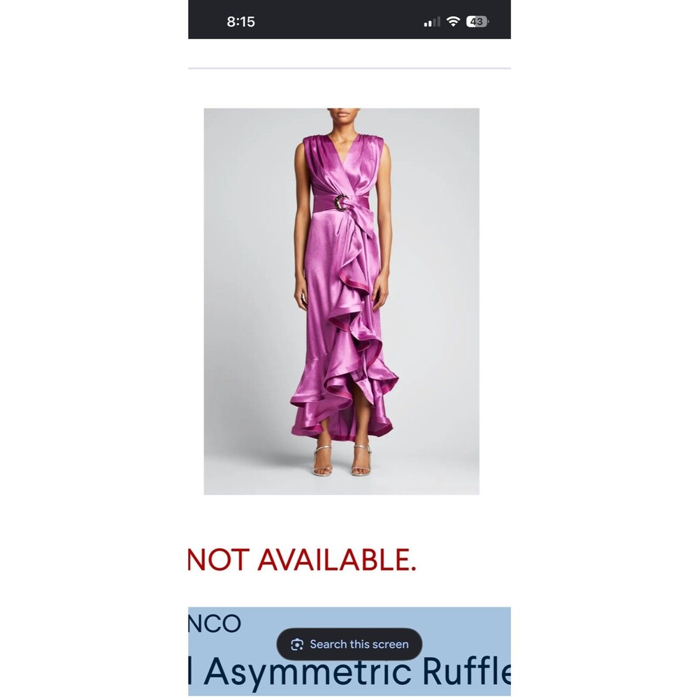 BRONX AND BANCO Lika Belted Asymmetric Ruffle Dress Size XS - NO BELT